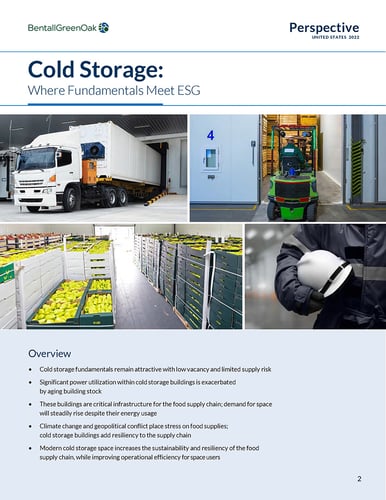 Cold Storage: Where Fundamentals Meet ESG
