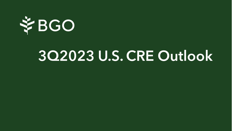 3Q2023 U.S. CRE Outlook