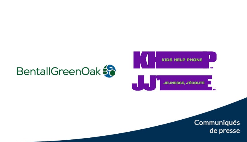 BentallGreenOak lance un partenariat pancanadien pluriannuel avec Jeunesse, J’écoute afin de sensibiliser et d’éduquer le public aux soins de santé mentale pour les enfants