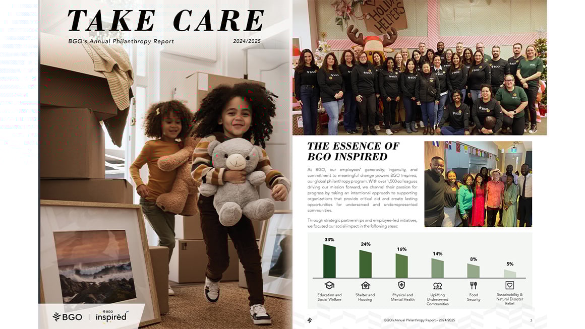 Take Care 2024/2025 - BGO's Annual Philanthropy Report